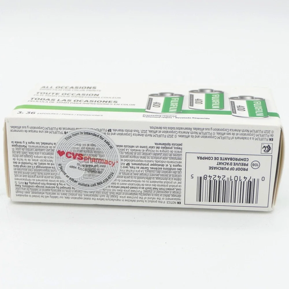 FujiFilm 400 ISO 35mm Film For Color Prints 3 Rolls 36 Total Exposures BB 07/26